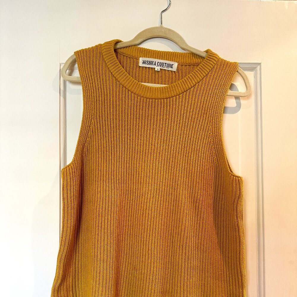 Golden Knit Sleeveless Mishka Couture top
